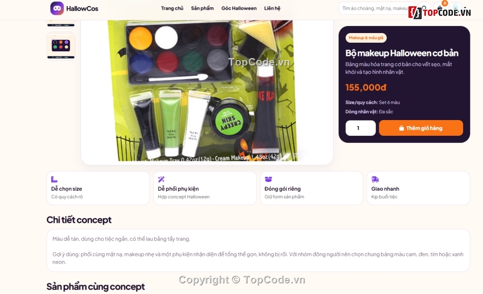 Halloween,đồ án website,bán web